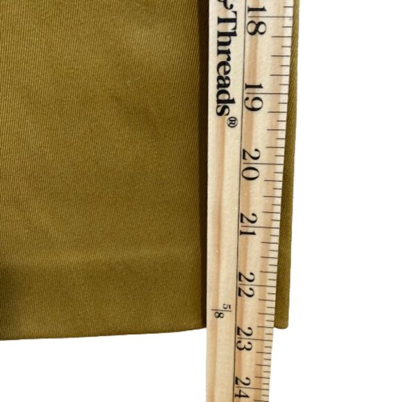 Zara SALE! High Waisted Wide Cropped Pants Mustard Color Red Stripes, sz. Medium - Picture 12 of 14